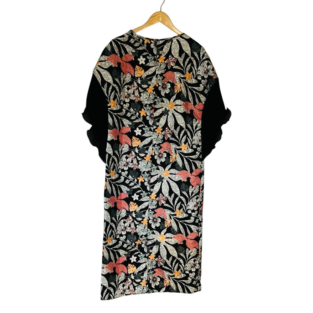 SHEIN Modely Floral Print Ruffle Sleeve Oversized Fit Dress Size XL NWT Multi